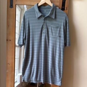 Free Fly Apparel striped Polo Shirt Size XL